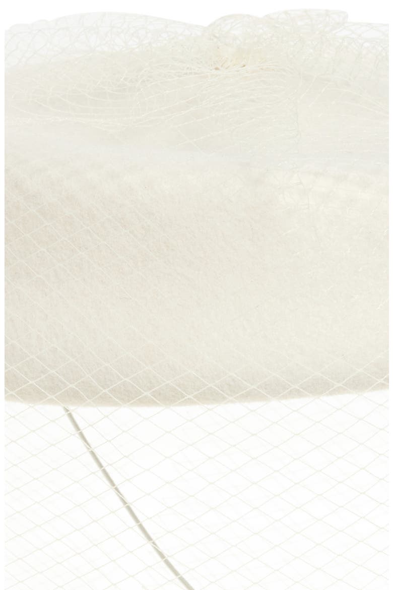 Lorna Cocktail Wool Felt Hat with Veil (Nordstrom Exclusive), Alternate, color, BONE