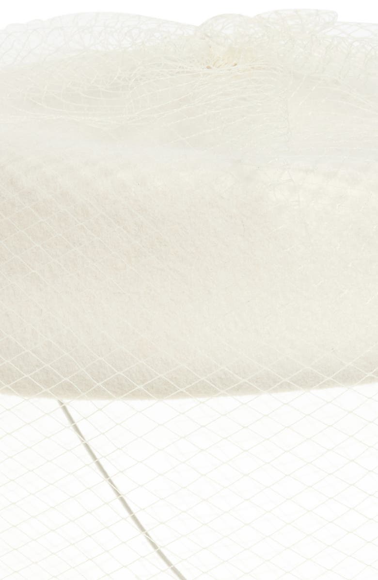 Gigi Burris Millinery Lorna Cocktail Wool Felt Hat with Veil, Alternate, color, 