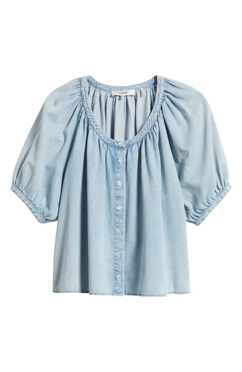 FRAME The Resort Denim Peasant Top, Main, color, Haven