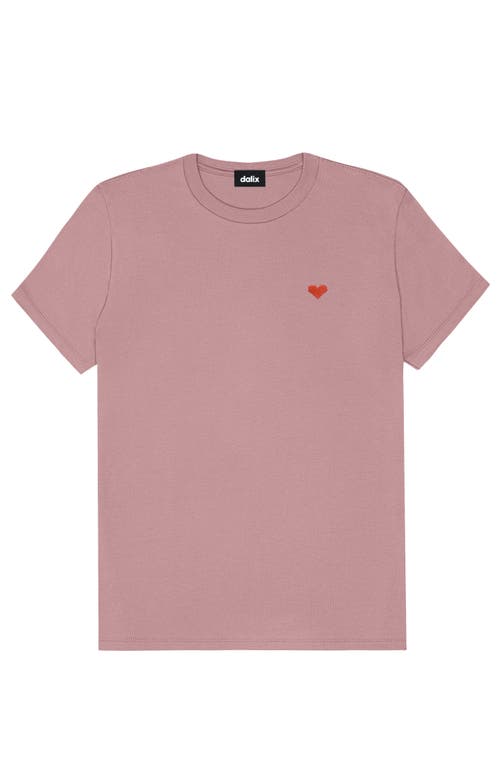 Dalix Womens Pixel Heart Jersey Relaxed Tee