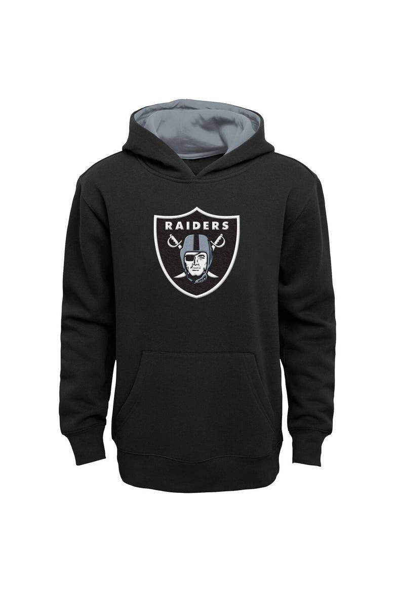 Youth Black Las Vegas Raiders Prime Pullover Hoodie, Main, color, Black