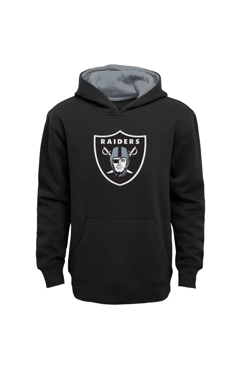 Outerstuff Youth Black Las Vegas Raiders Prime Pullover Hoodie, Main, color, Black