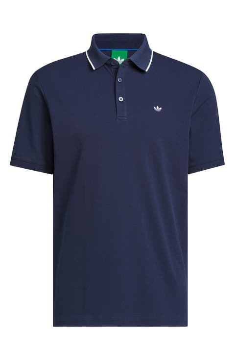 Solid Twistknit Cotton Blend Golf Polo