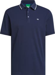 adidas Solid Twistknit Cotton Blend Golf Polo