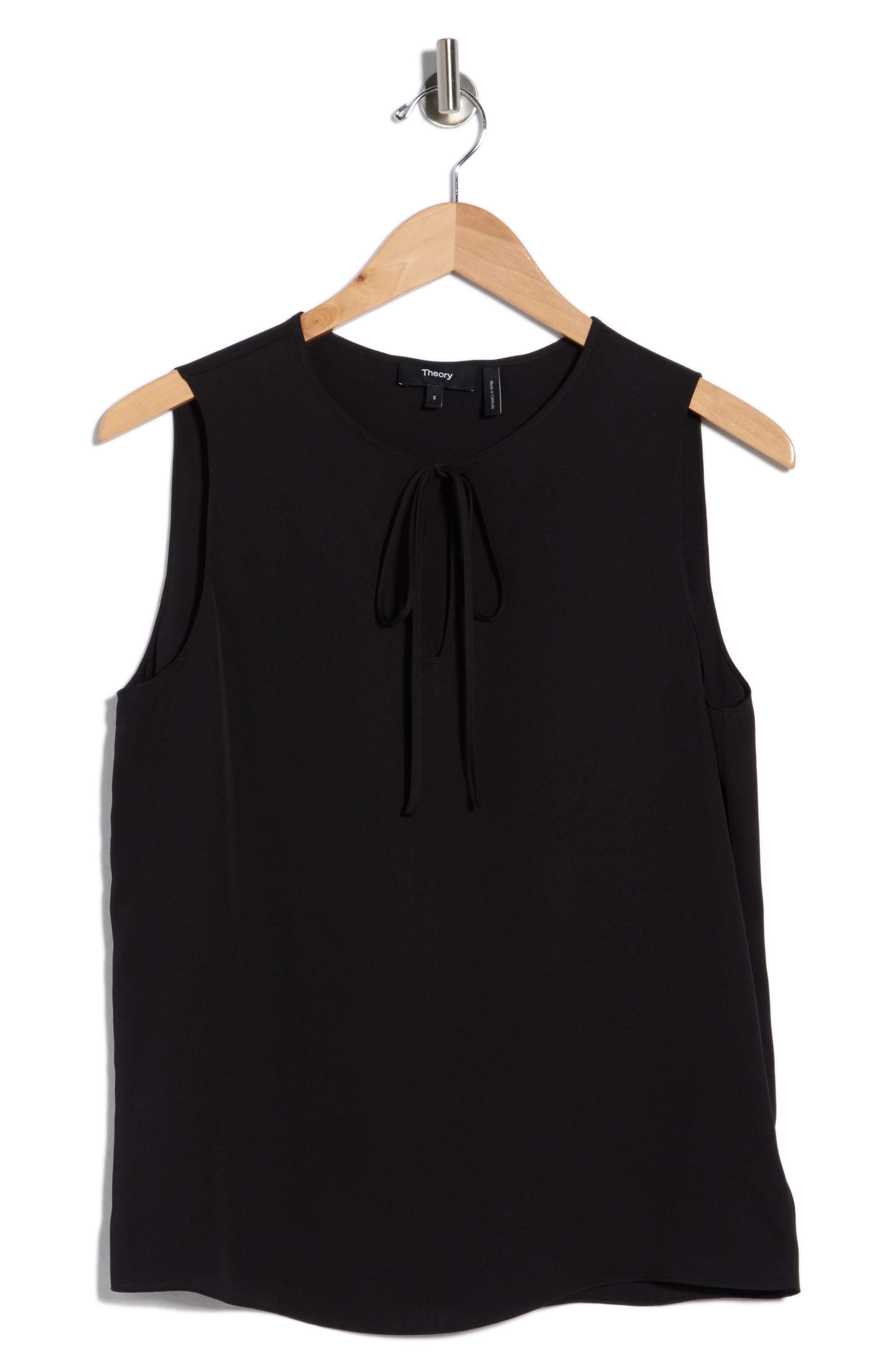 Theory Split Neck Silk Shell