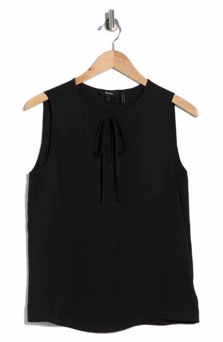 Theory Split Neck Silk Shell