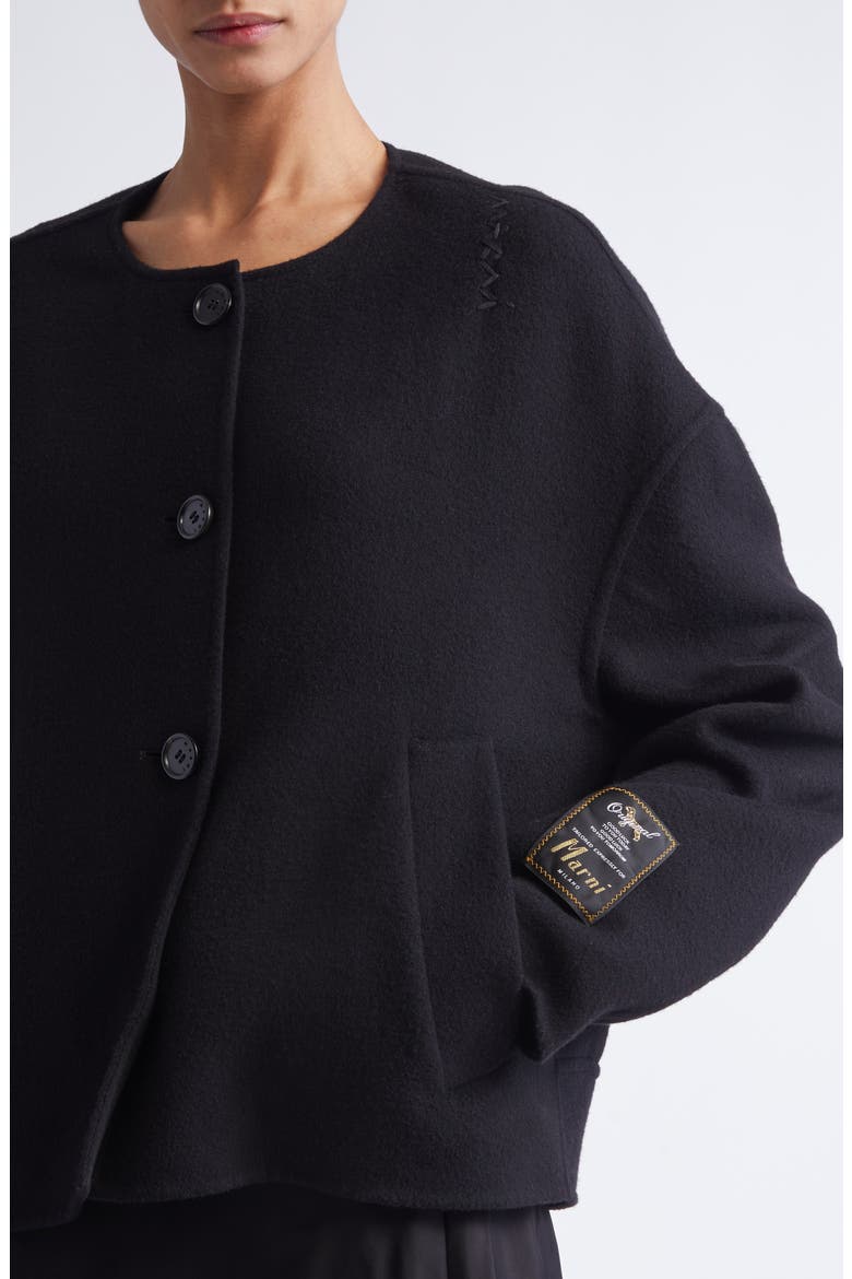 Double Face Virgin Wool & Cashmere Jacket, Alternate, color, 00N99 BLACK