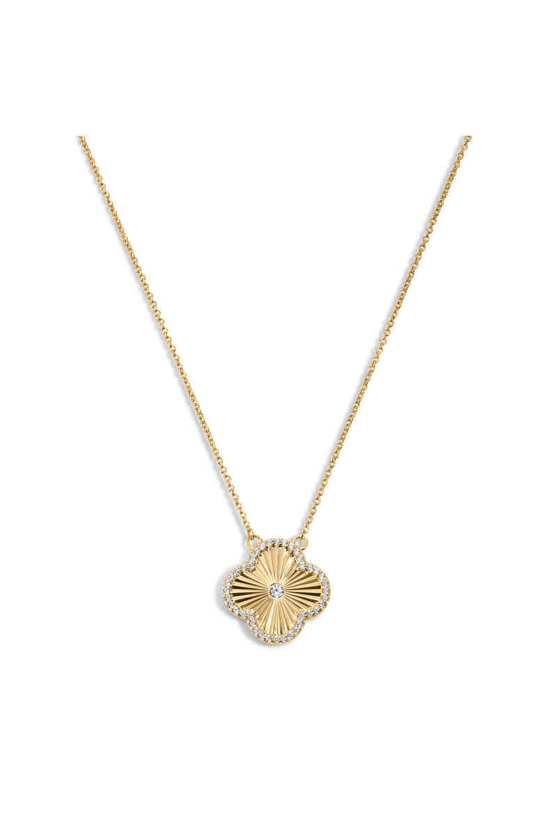 Icon Clover Necklace, Main, color, Gold