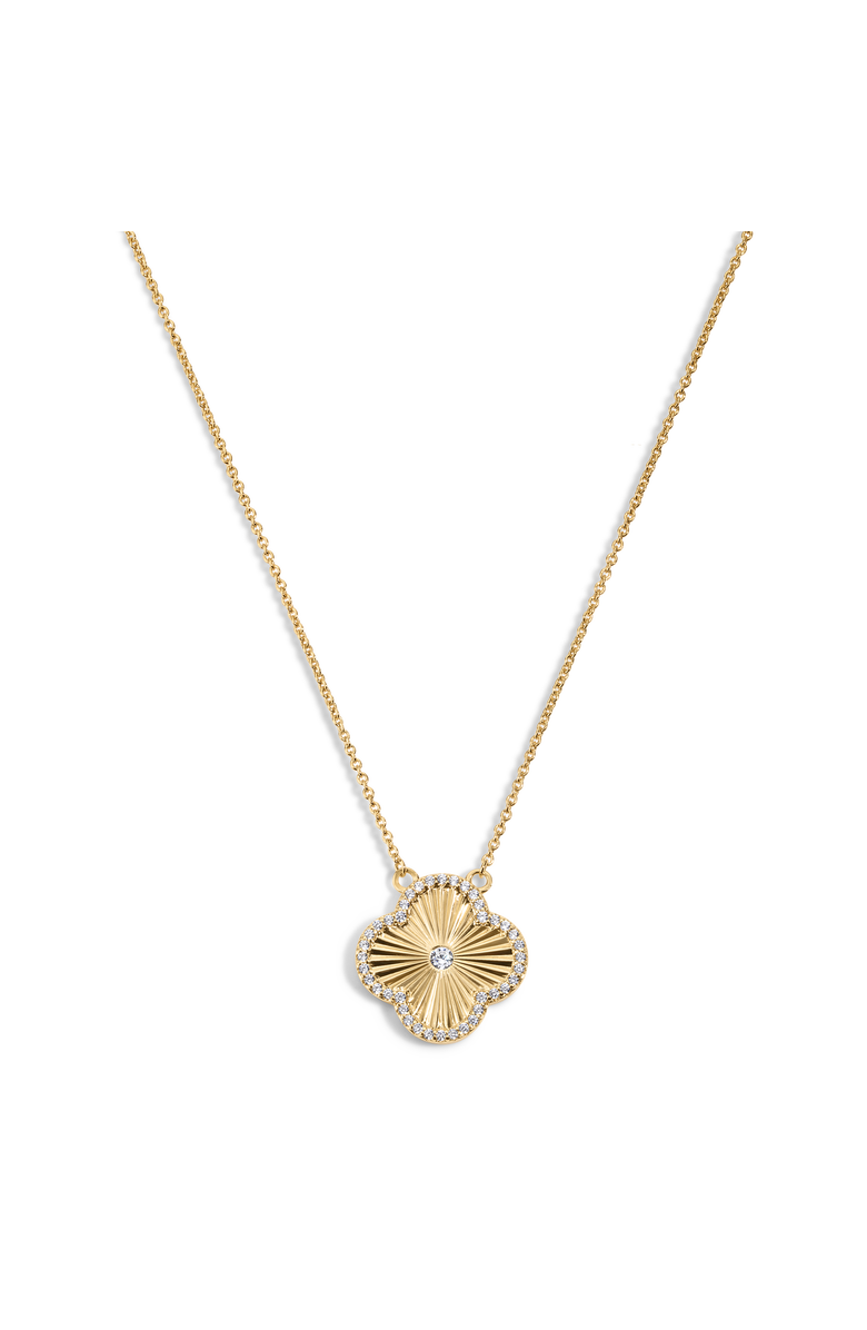 Electric Picks Icon Clover Necklace, Main, color, Gold