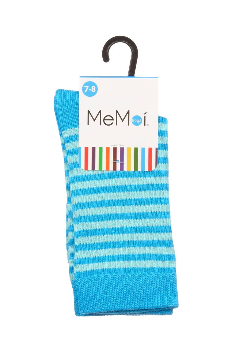 Thin Stripe Crew Sock, Alternate, color, Blue
