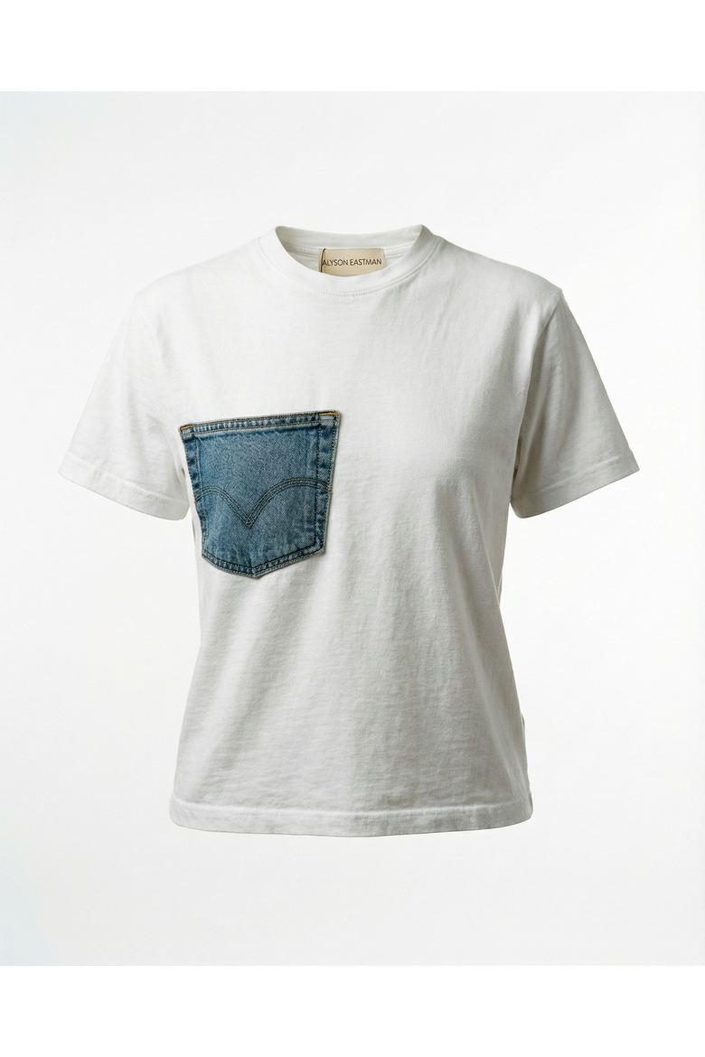 Vintage Pocket Tee, Main, color, White