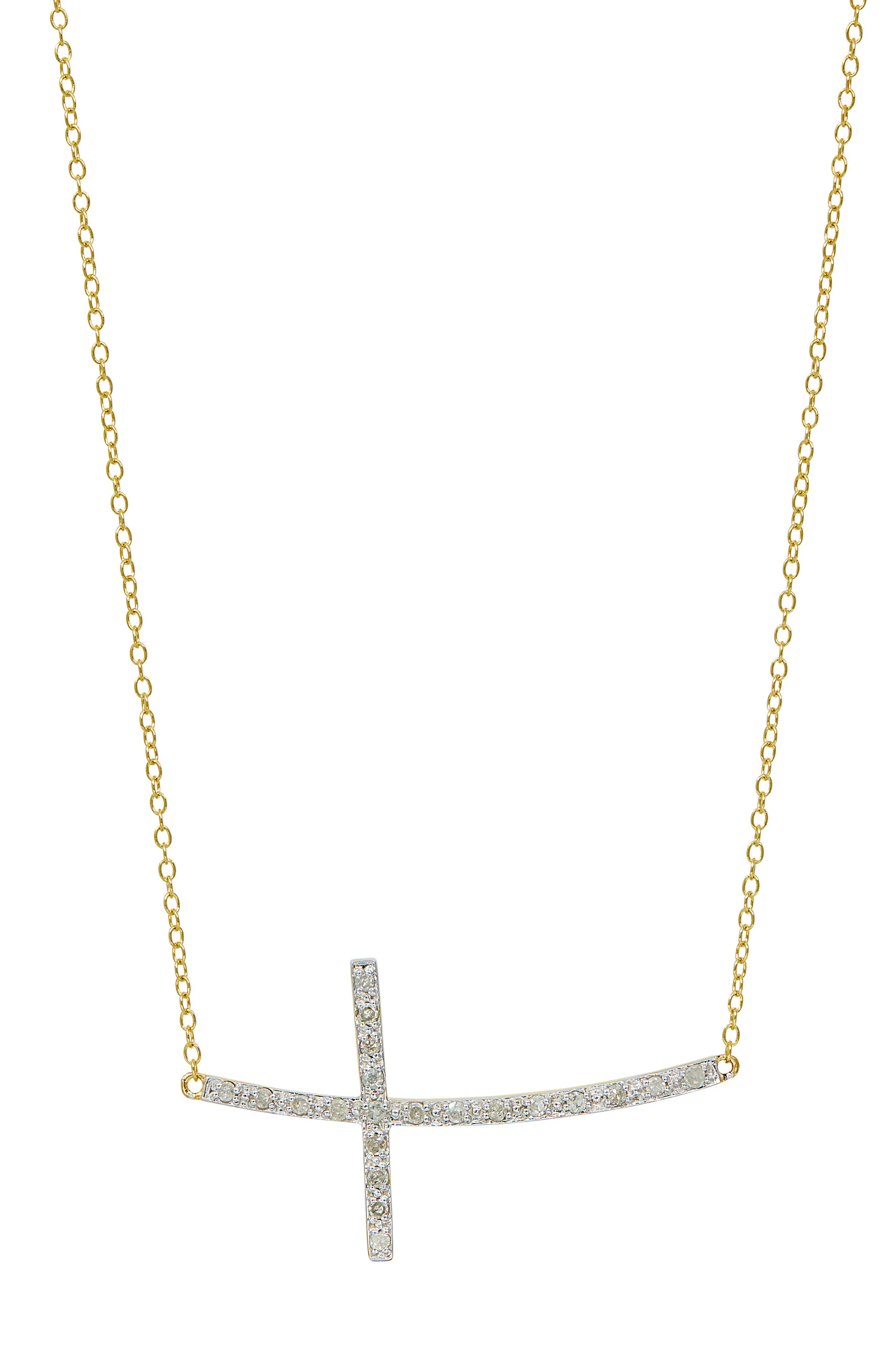 Diamond Cross Pendant Necklace