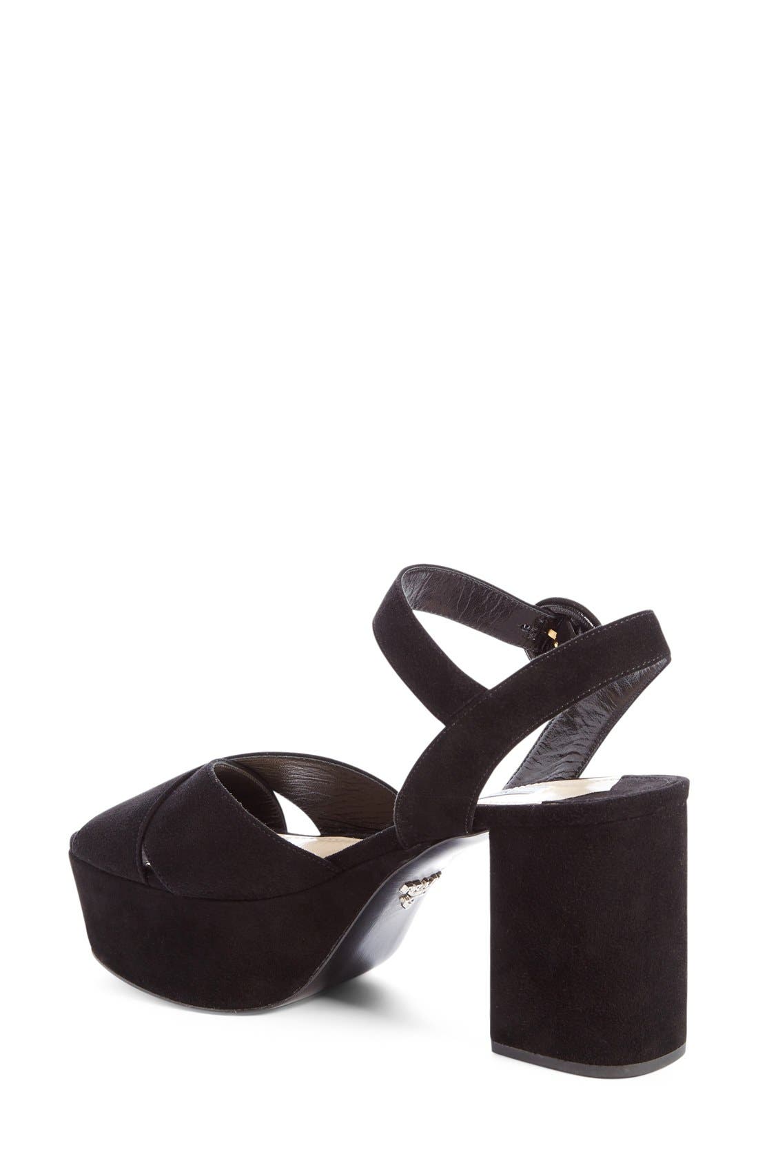 Prada Strappy Platform Sandal, Main, color, 