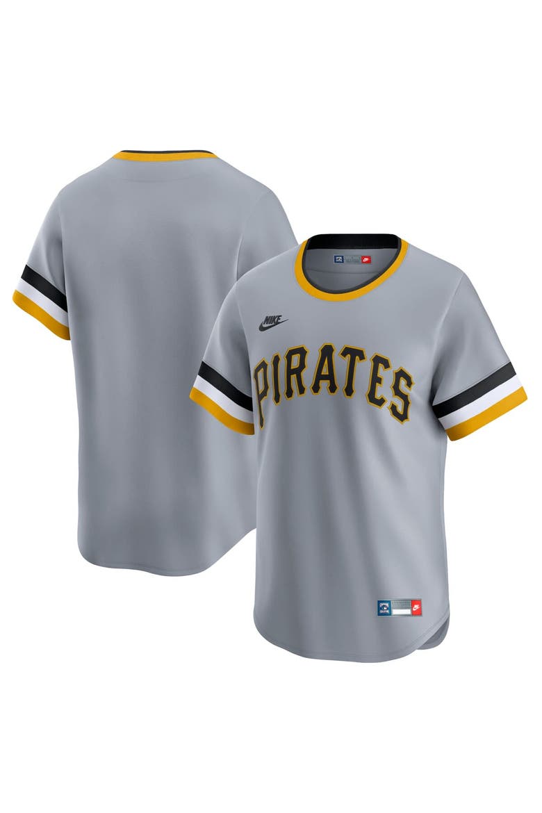 Men's Nike Gray Pittsburgh Pirates Cooperstown Collection Limited Jersey, Alternate, color, Gray