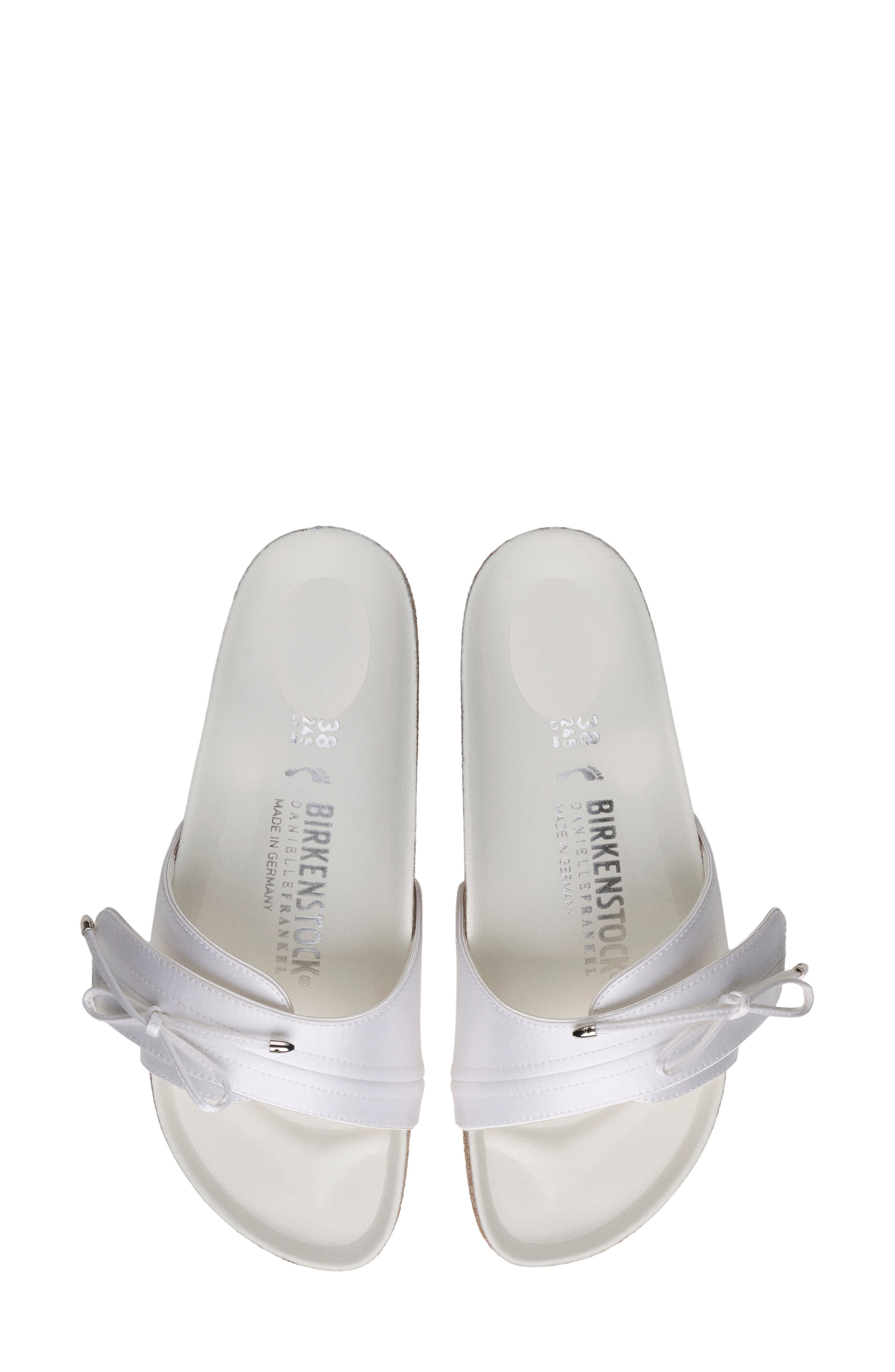 Birkenstock x Danielle Frankel x Danielle Frankel Madrid Satin Slide Sandal, Alternate, color, White