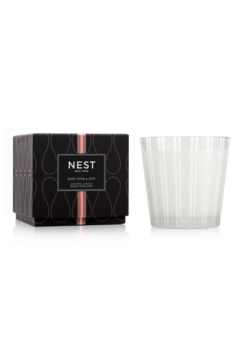 Rose Noir & Oud Scented Candle, Alternate, color, NO COLOR
