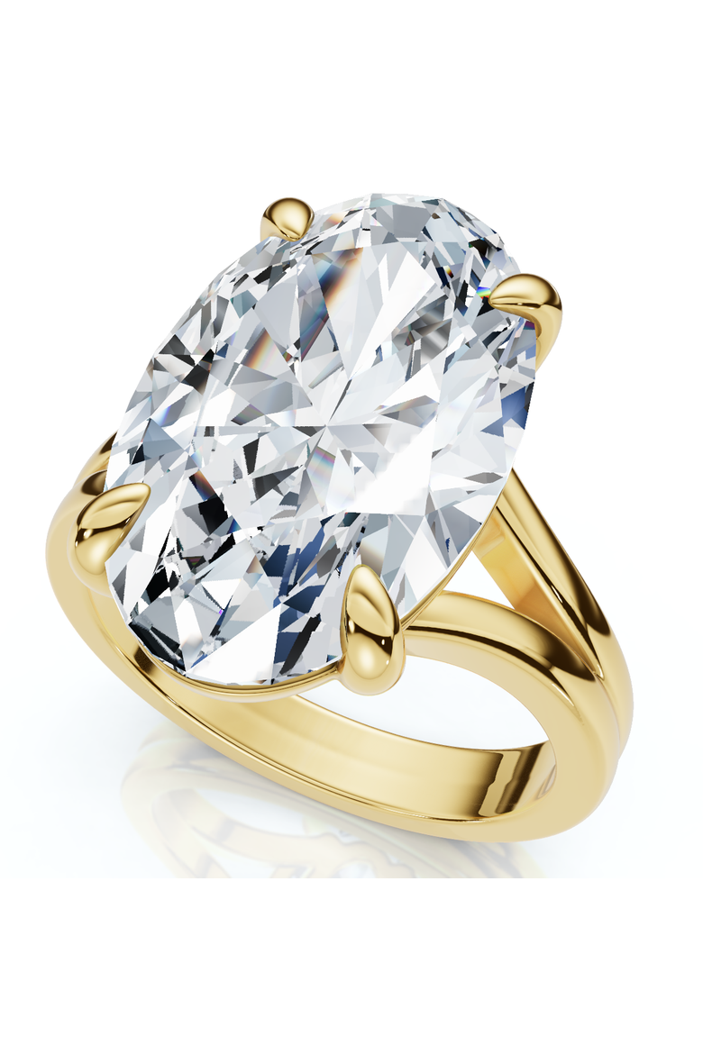 Certified 5Ct Abner Oval Solitaire Diamond Engagement Ring 14k Gold Lab Grown, Main, color, 14k Yellow Gold