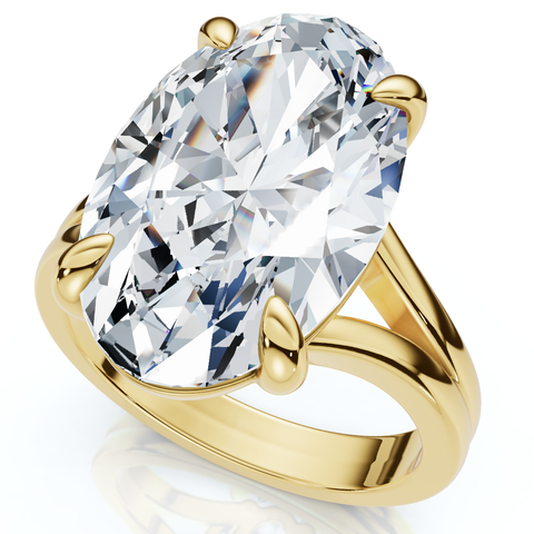 Certified 5Ct Abner Oval Solitaire Diamond Engagement Ring 14k Gold Lab Grown