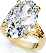 Bliss Diamond Certified 5Ct Abner Oval Solitaire Diamond Engagement Ring 14k Gold Lab Grown