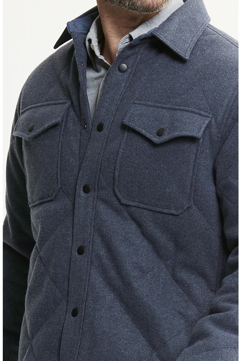 Quilted Brushed Knit Shirt Jacket, Alternate, color, NAVY