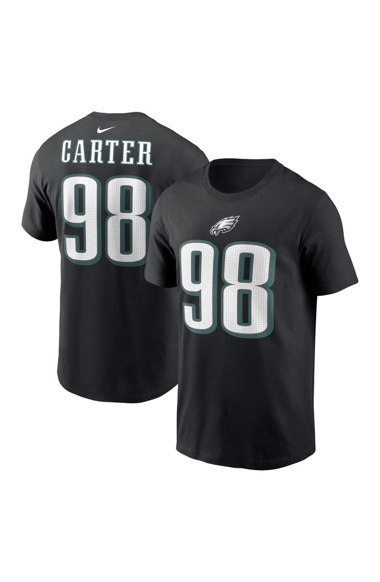 Nike Men's Nike Jalen Carter Black Philadelphia Eagles Player Name & Number T-Shirt, Main, color,