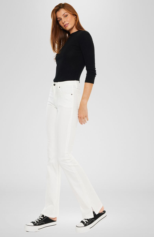 Kancan Vanilla Essentials High Rise Bootcut Jeans In White