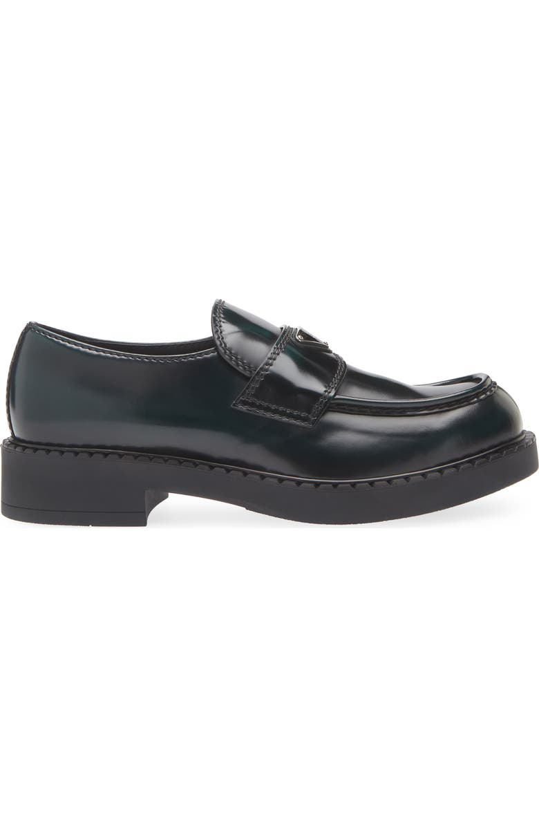 Prada Chocolate Loafer, Alternate, color, Bosco