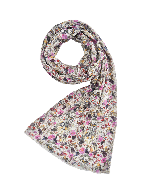 Floral Engravings Lightweight Scarf