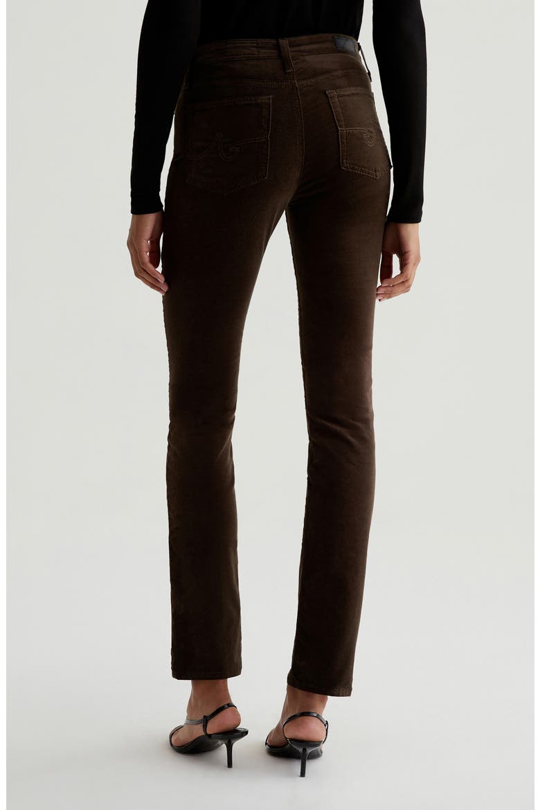 Mari Mid Rise Corduroy Straight Leg Jeans, Alternate, color, RICH UMBER