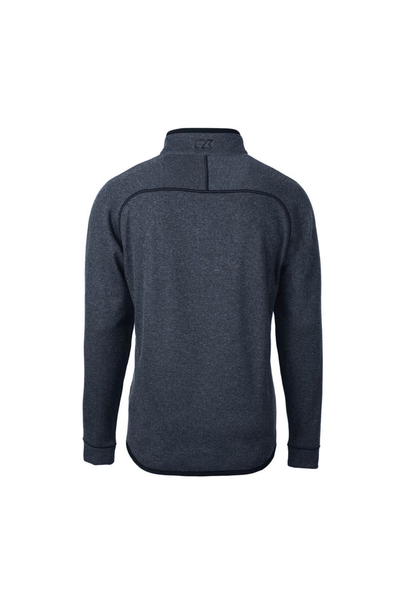 Men's Cutter & Buck Heather Navy Las Vegas Aviators Big & Tall Mainsail Sweater-Knit Half-Zip Pullover Jacket, Alternate, color, Heather Navy
