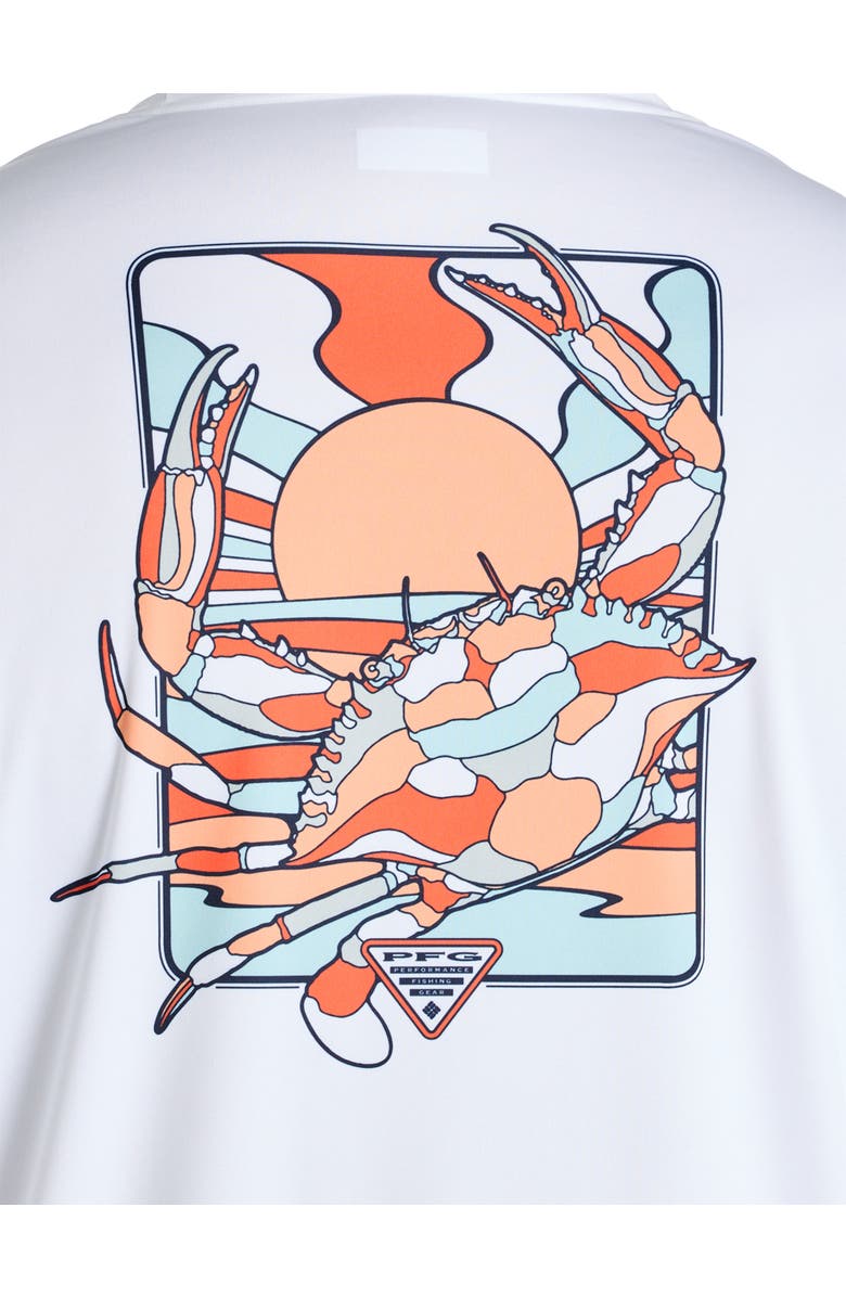 Columbia Big & Tall Fish Crab Long-Sleeve Graphic Tee, Alternate, color, White