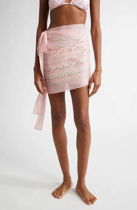 Versace Treasure Print Cotton & Silk Sarong Cover-Up