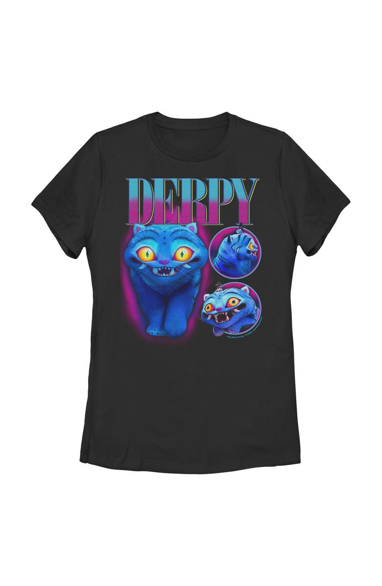 KPop Demon Hunters Women's KPop Demon Hunters Supernatural Derpy Graphic T-Shirt, Main, color, Black