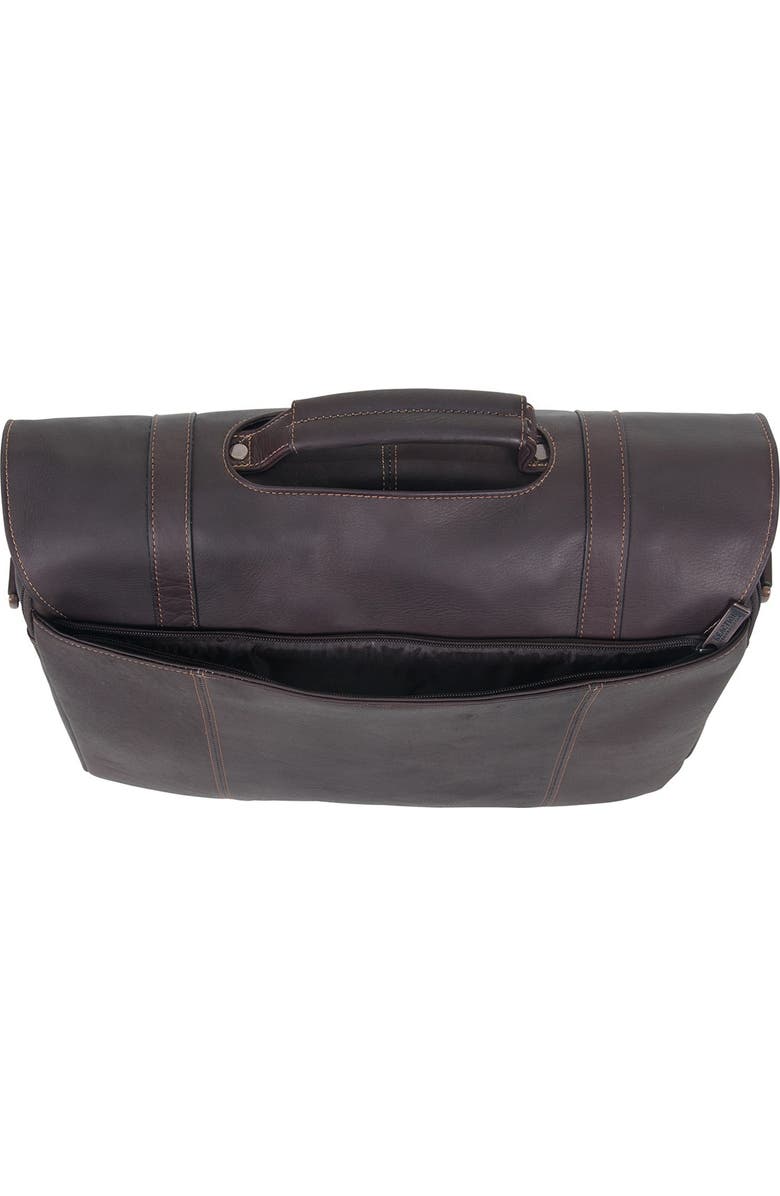 Kenneth Cole Colombian Leather 16” Laptop Computer Portfolio Messenger Briefcase, Alternate, color, Brown
