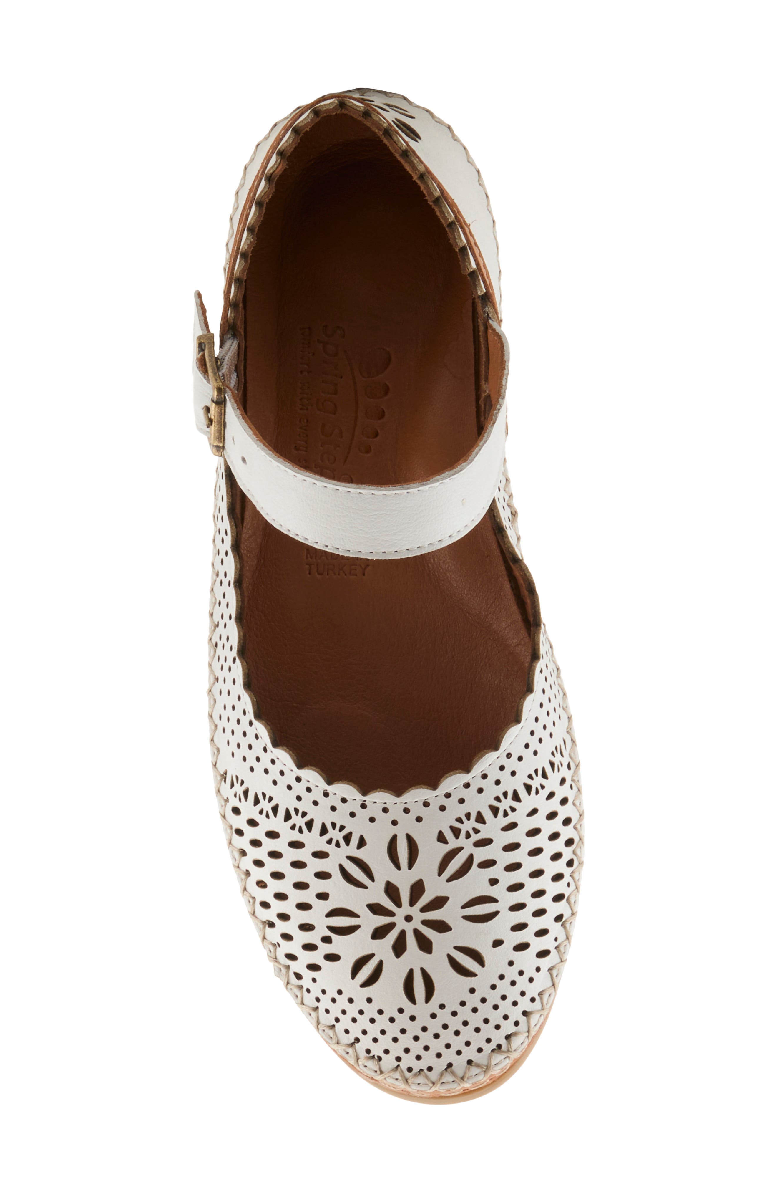 Spring Step Zabelle Mary Jane Flat, Alternate, color, White