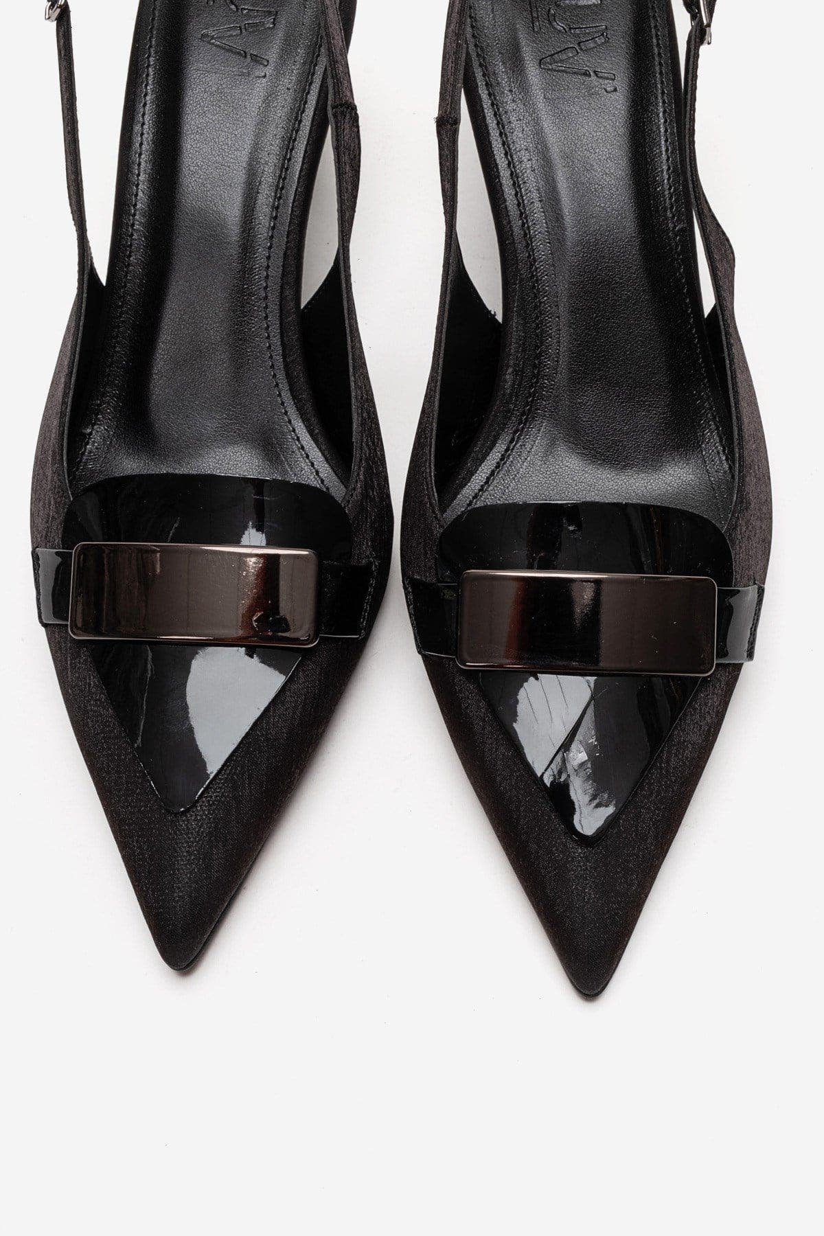 Sollenne Stiletto Pump, Alternate, color, Black Satin