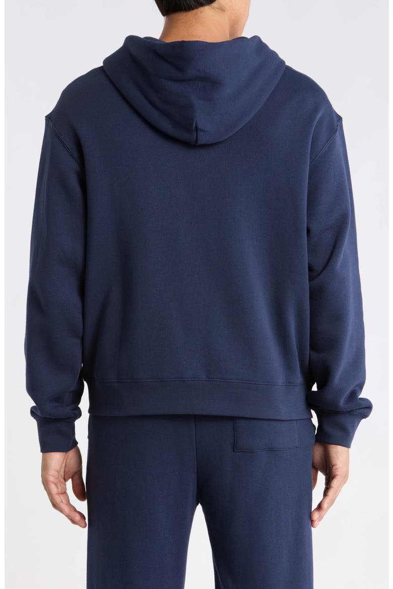 Stencil Logo Graphic Zip Hoodie, Alternate, color, NAVY