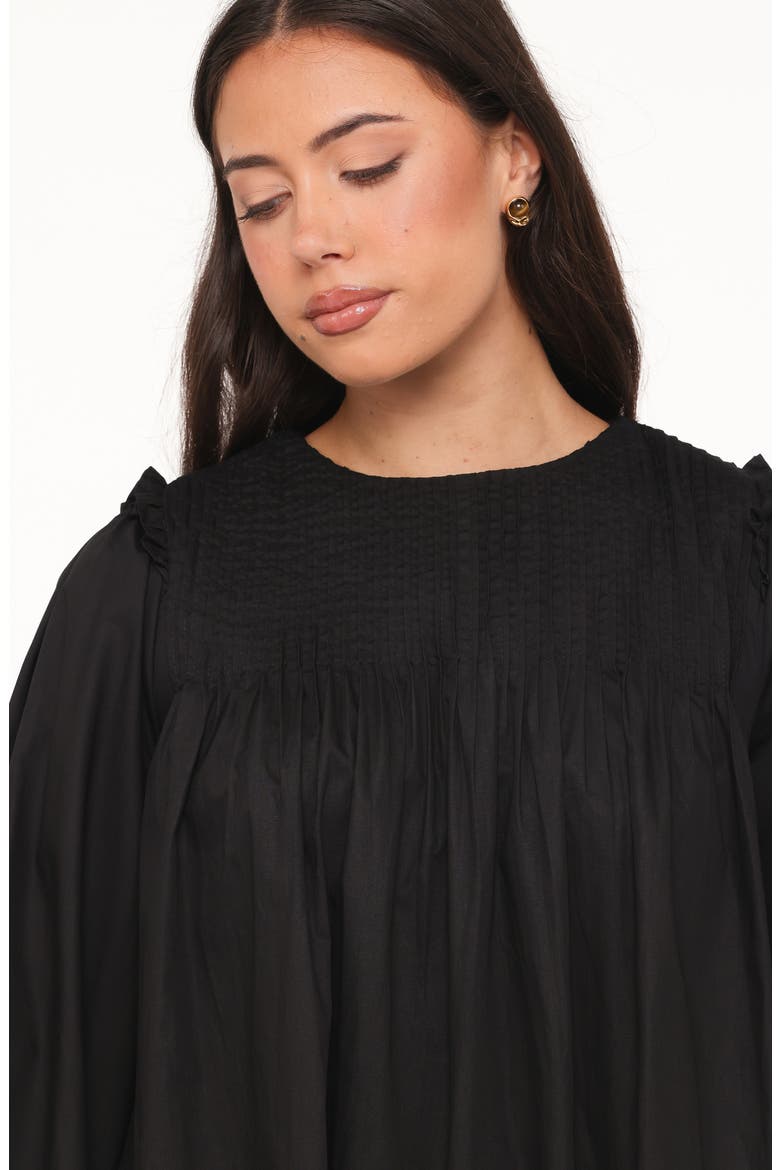 Wyatt Long Sleeve Minidress, Alternate, color, BLACK