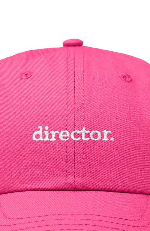 Dalix Director Embroidered Low Crown Cap In Hot Pink