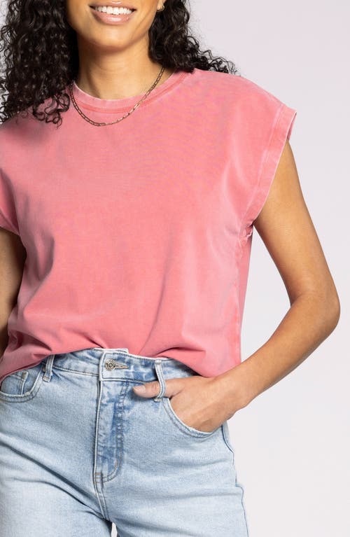 Thread & Supply Juno Stretch Cotton Tank Top In Pink