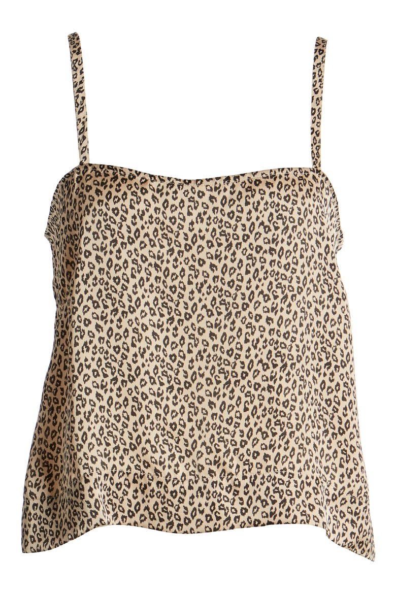 Fluid Strappy Satin Camisole, Alternate, color, LEOPARD