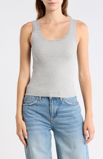 Abound Lace Trim Tank Top | Nordstromrack