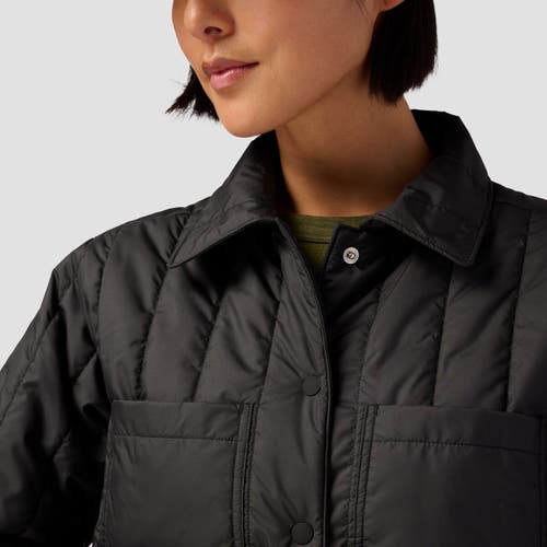 Backcountry Oakbury Synthetic Quilted Shirt Jacket In Black