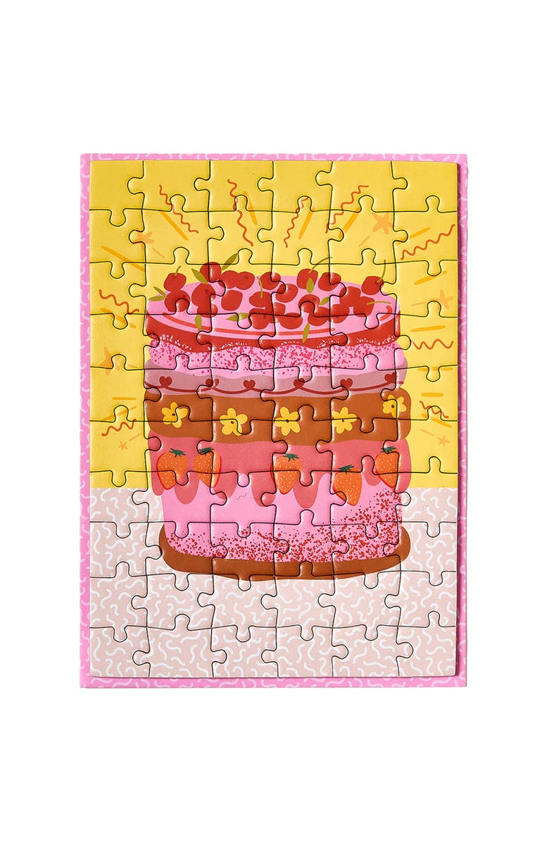 Journey of Something Sweet Birthday Greeting Card Jigsaw Puzzle, 6.9 x 5 Inches, Main, color, Multicolored