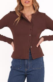 Petal & Pup Cass Rib Stretch Cotton Button-Up Shirt