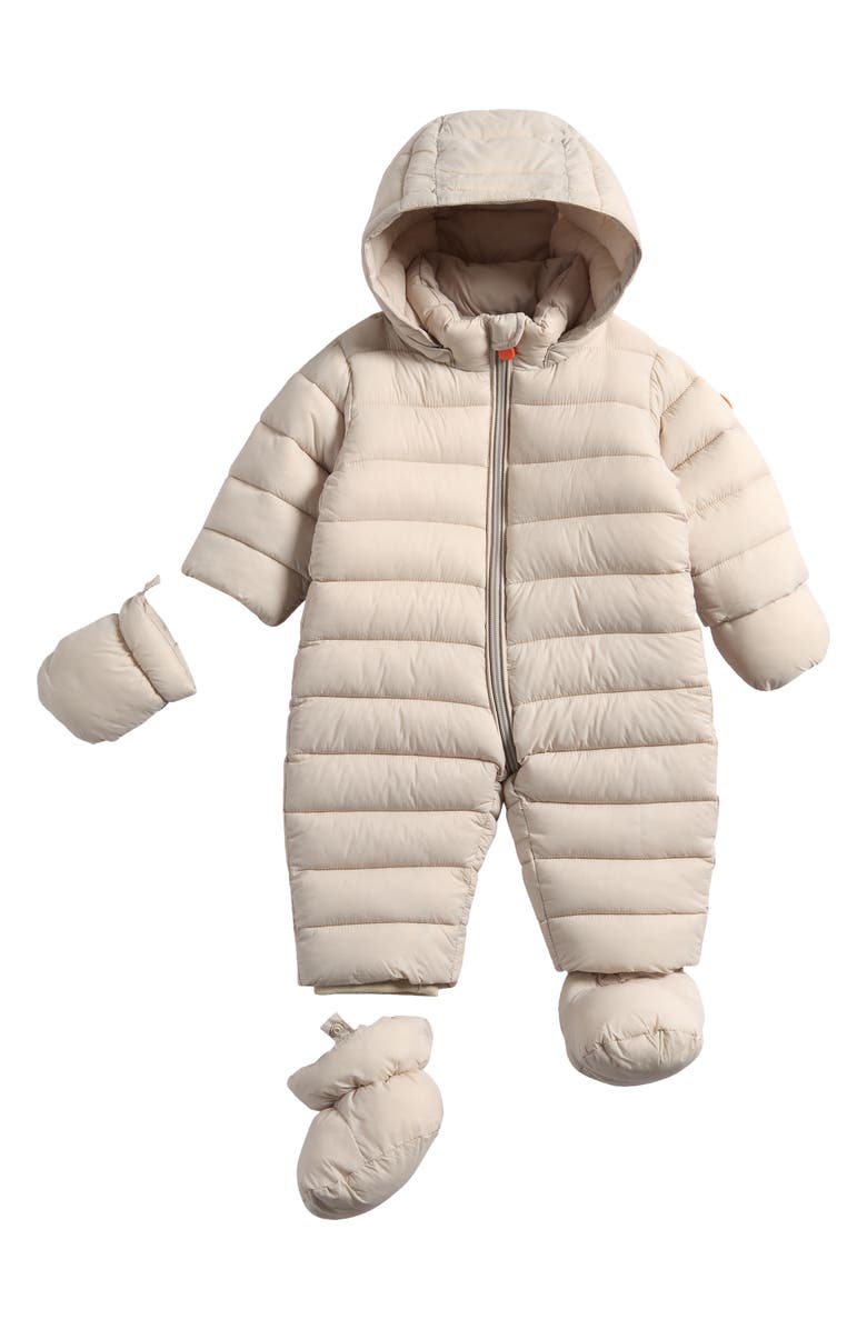 Save The Duck Storm Quilted Bunting, Main, color, Rainy Beige