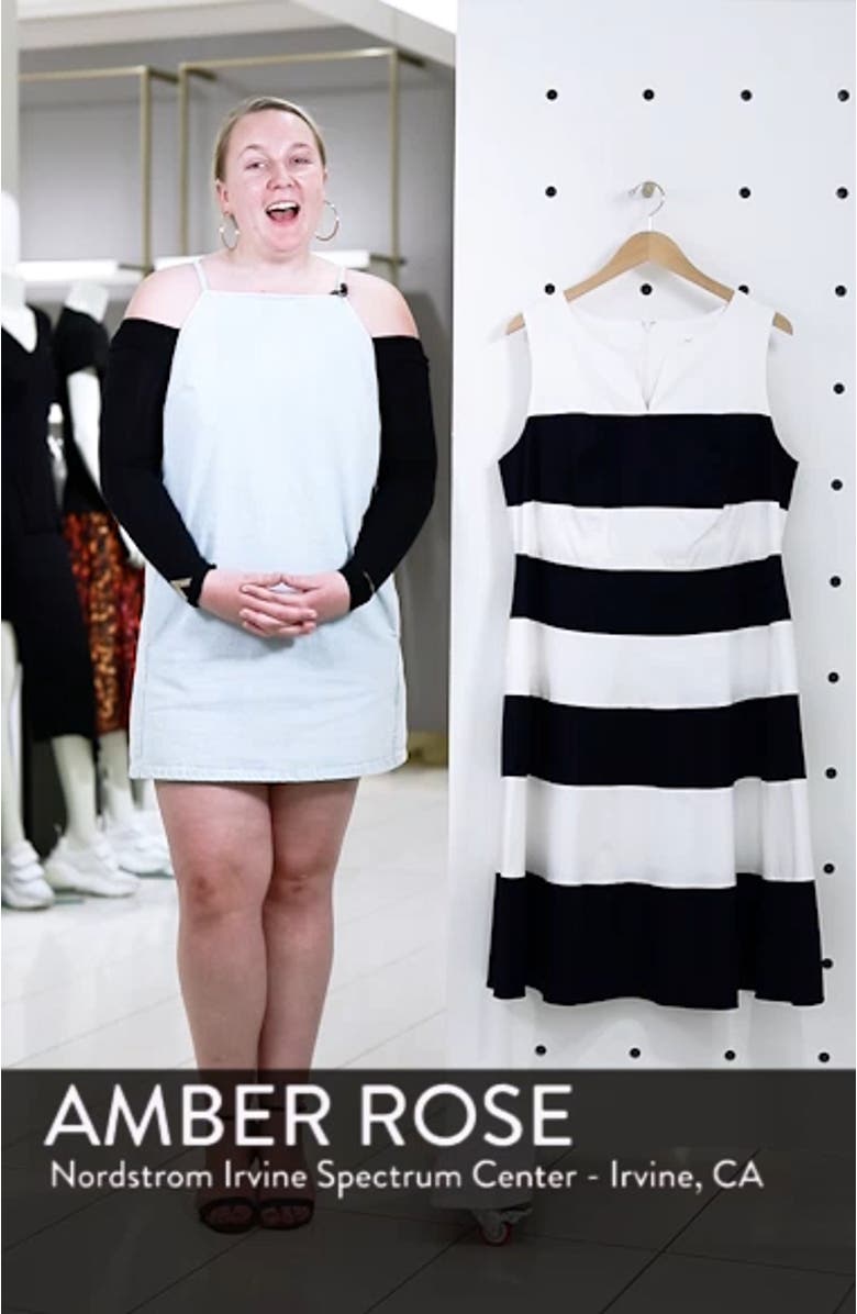 Stripe Fit & Flare Dress, sales video thumbnail