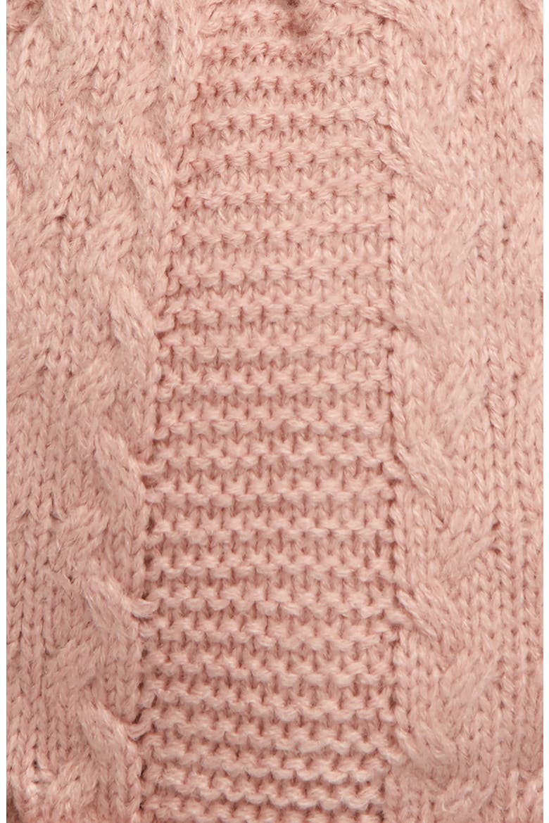 Faux Fur Pom Beanie, Alternate, color, PINK BRIDE