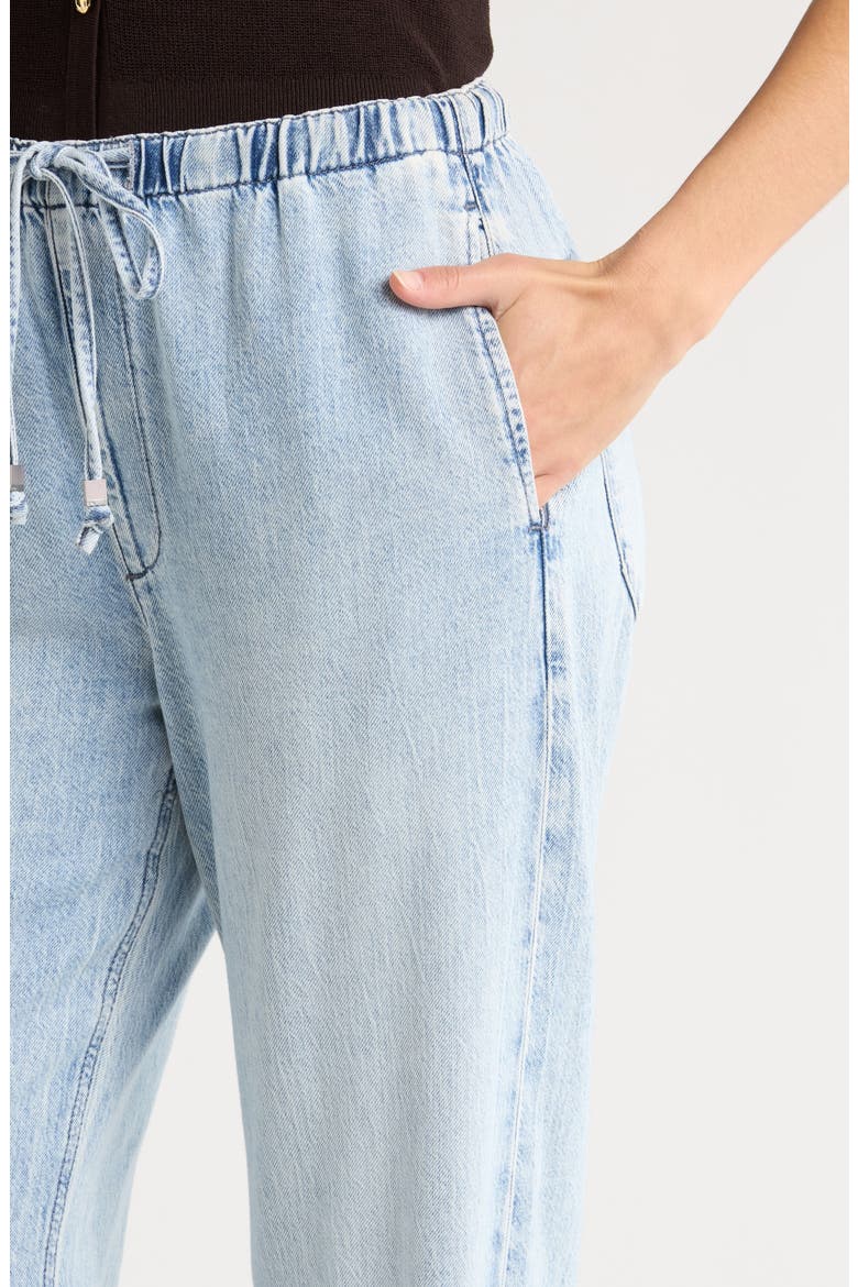 Ultra Featherweight Logan Release Hem Wide Leg Pull-On Denim Pants, Alternate, color, KIERRA