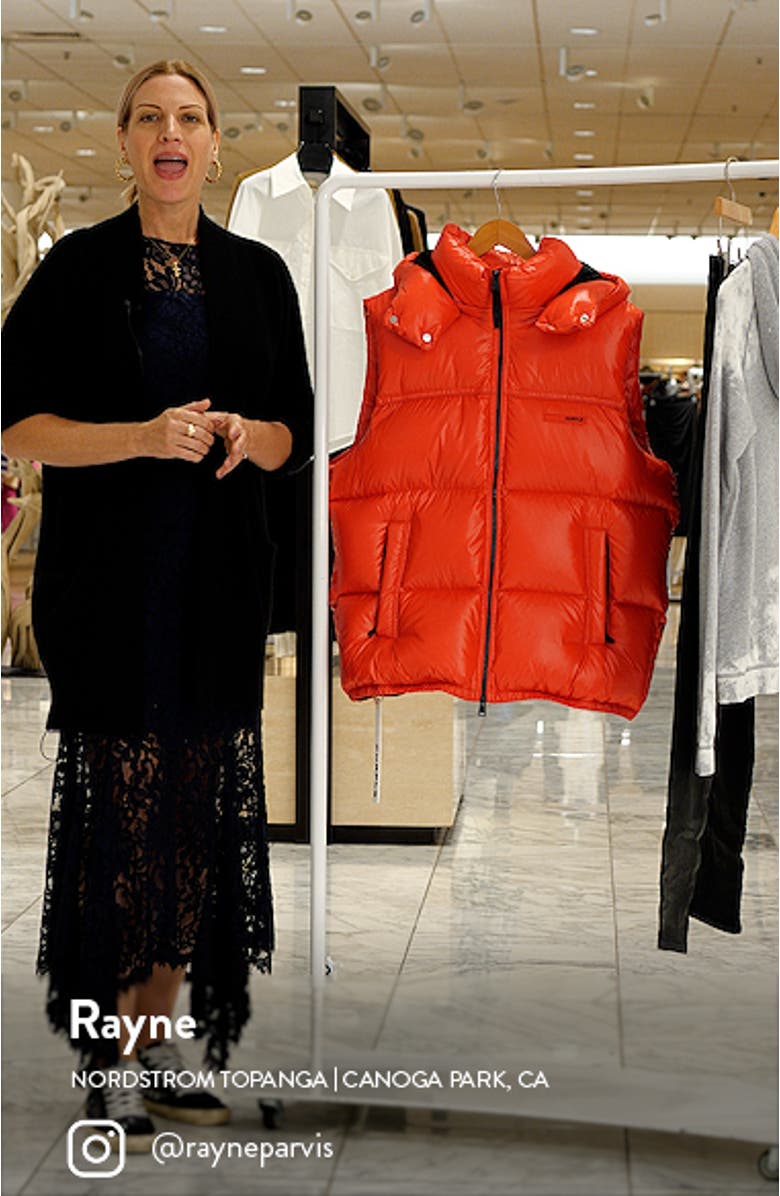 PURPLE Hooded Down Puffer Vest, sales video thumbnail